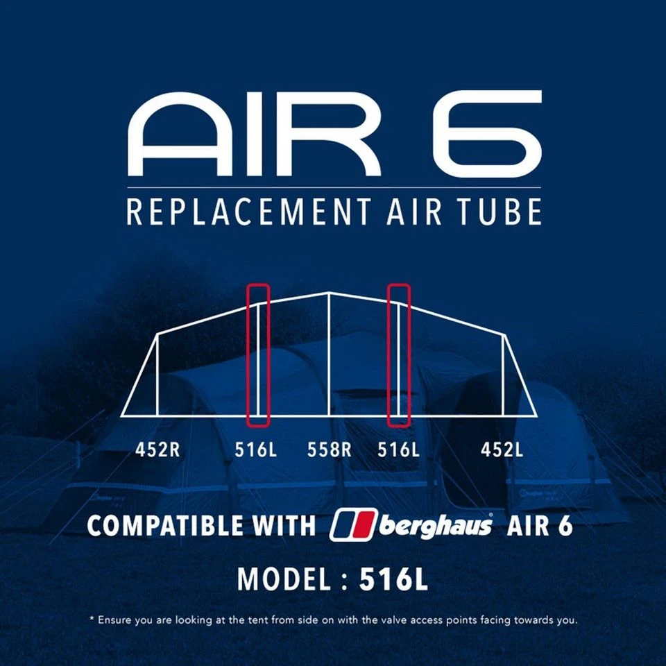 Air 6 Tent Replacement Air Tube - 516L - Image 3