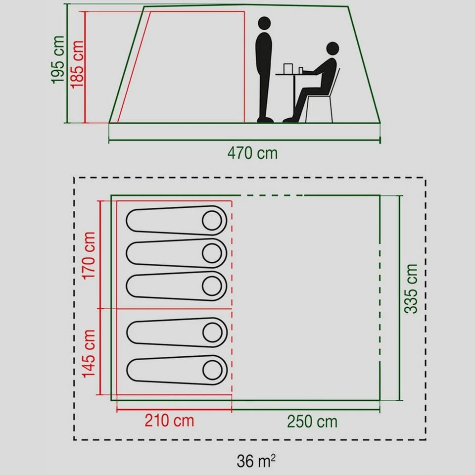 Coleman Mosedale 5 Family 5 Person Tent - Image 2
