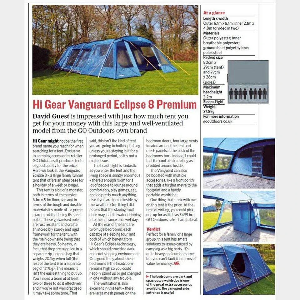 Vanguard Eclipse 8 Premium Family Tent - Image 3