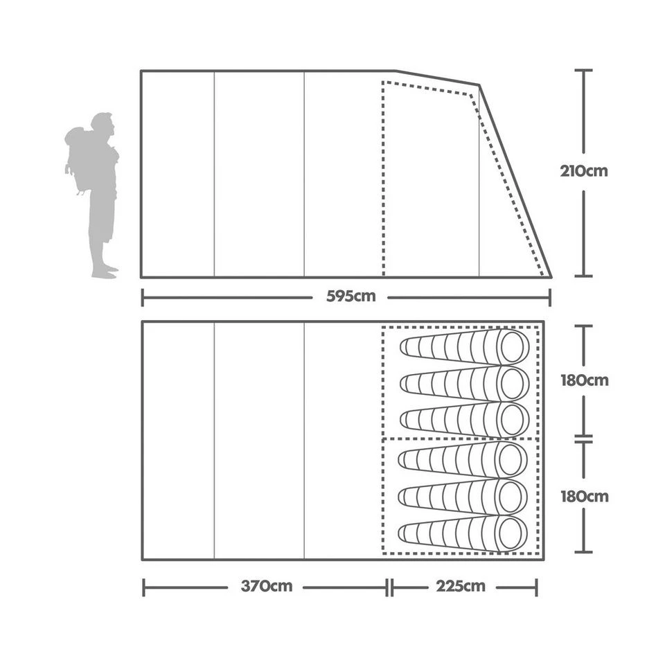 Hampton 6 Nightfall Family Tent - Image 2