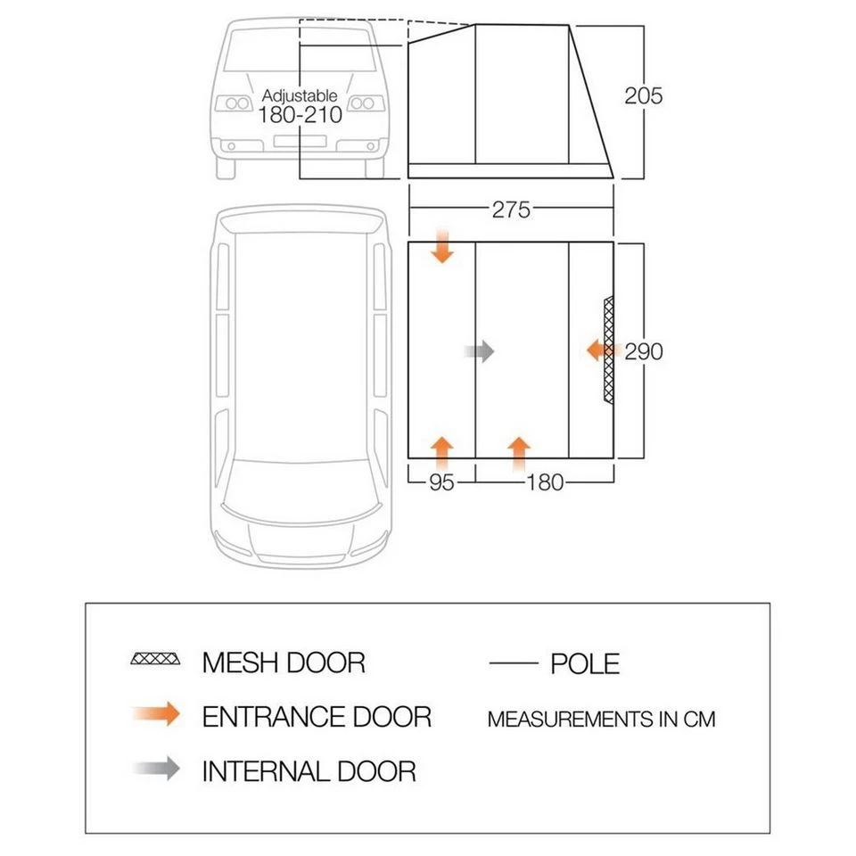 Vango Cairns Low Campervan Awning - Image 2